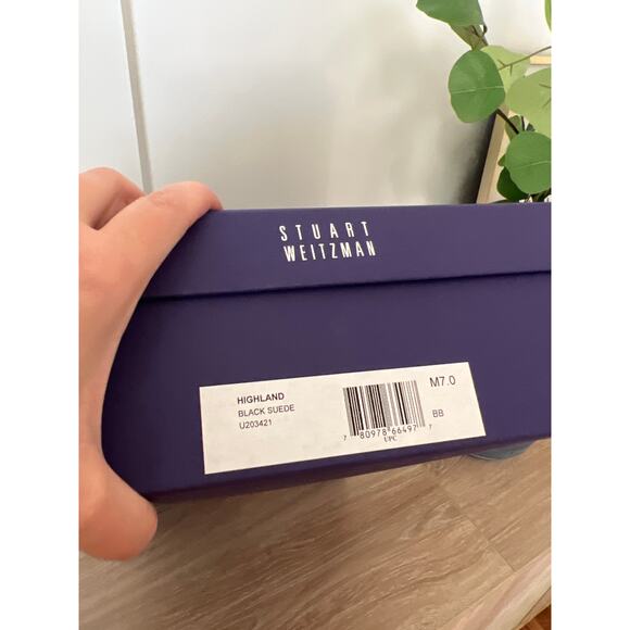 NEW IN BOX Stuart Weitzman Highland Black Suede Over-the-knee Boot Women's - Picture 10 of 12